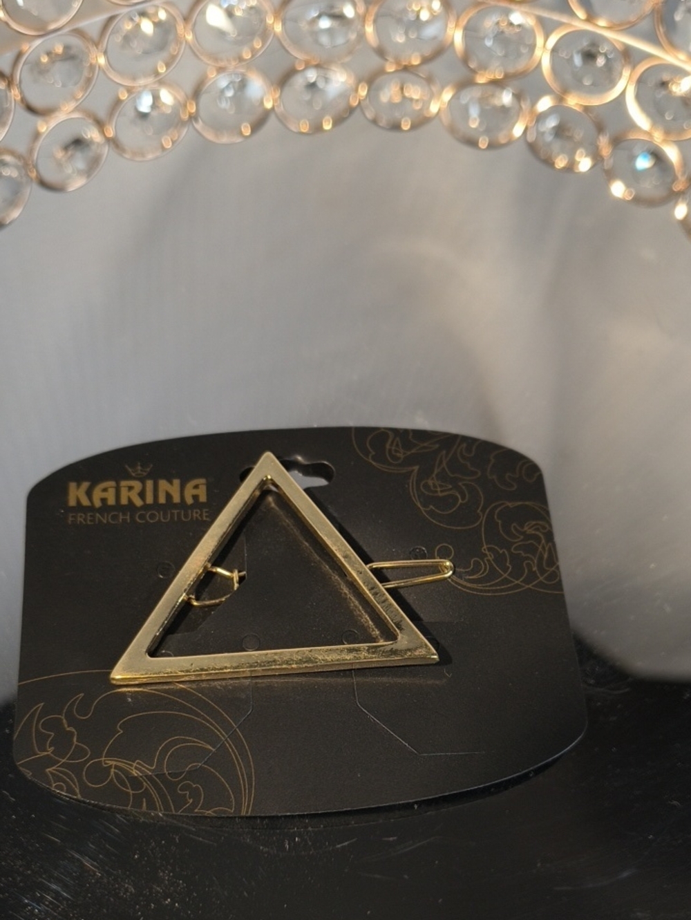 Karina Gold Triangle Hair Clip - Women Accessories